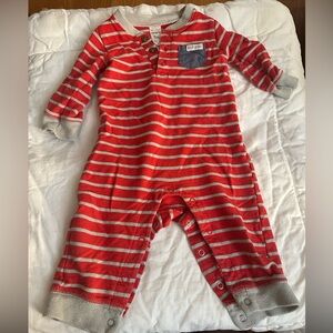 Carter's Red and Gray Striped One Piece